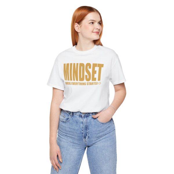 Mindset Trademarked T-Shirt (Old Gold Logo) - Image 47