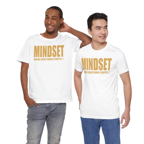 Mindset Trademarked T-Shirt (Old Gold Logo) - Image 57