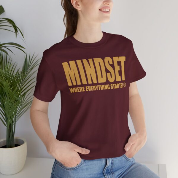 Mindset Trademarked T-Shirt (Old Gold Logo) - Image 256