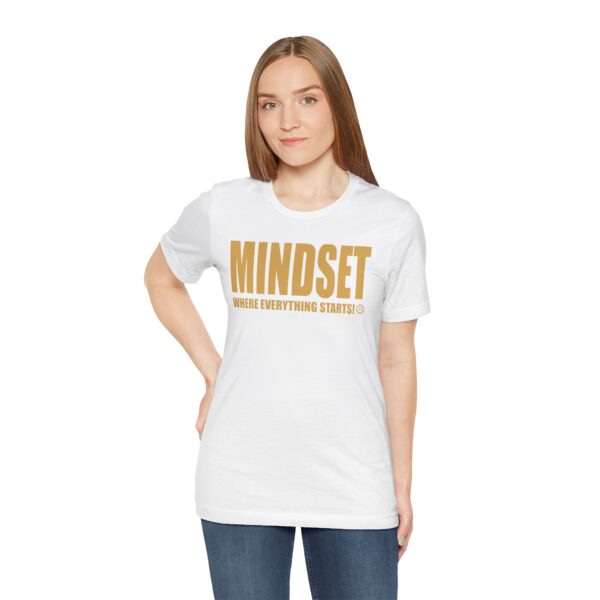 Mindset Trademarked T-Shirt (Old Gold Logo) - Image 42