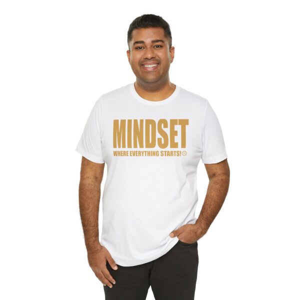 Mindset Trademarked T-Shirt (Old Gold Logo) - Image 45