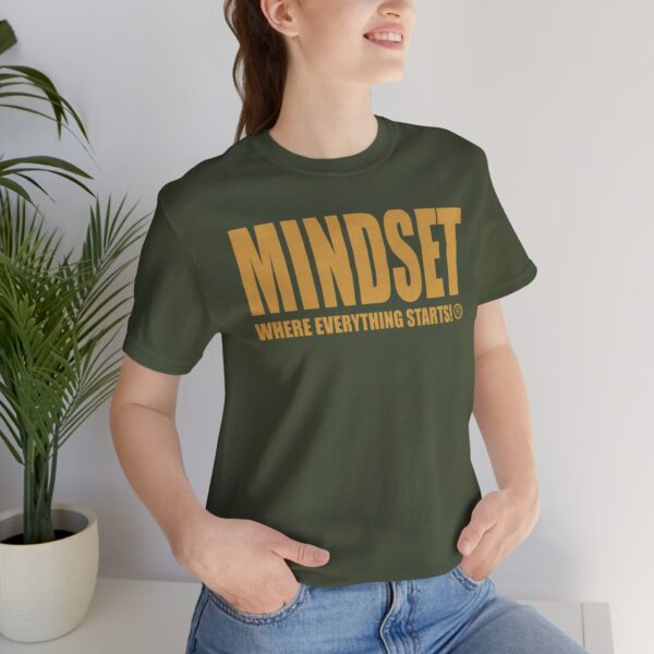 Mindset Trademarked T-Shirt (Old Gold Logo) - Image 140